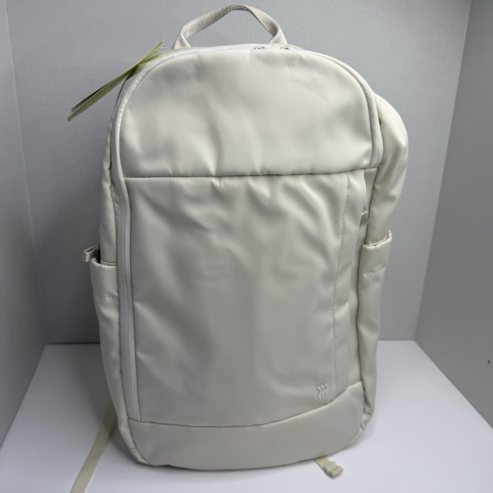 All in Motion Cream Backpack 15” Laptop Sleeve Water Repellent NWT